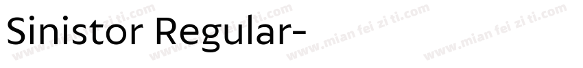 Sinistor Regular字体转换
